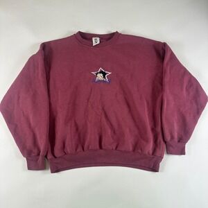 VTG Betty‎ Boop Sweatshirt Size Medium Burgundy Star Embroidered Pullover